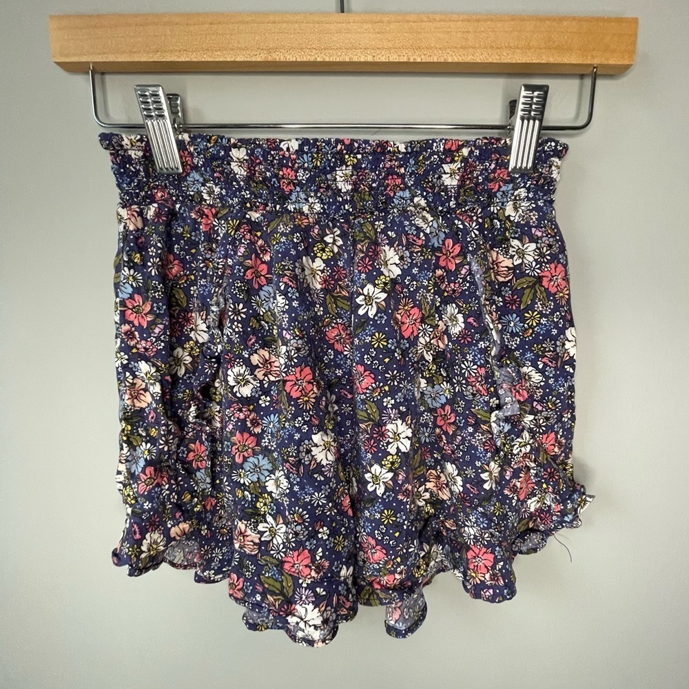 Art Class Girls' Floral Shorts With Elastic Waistband (L)